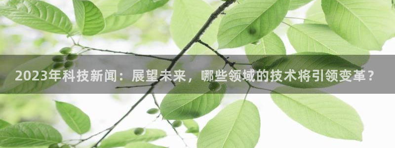 2023年科技新闻：展望未来，哪些领域的技术将引领变革？