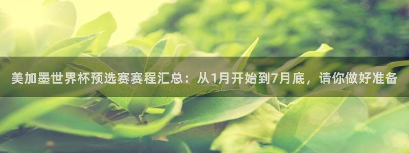 美加墨世界杯预选赛赛程汇总：从1月开始到7月底，请你做好准备